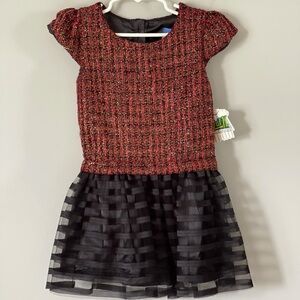 Kapital K red tweed metallic dress size 6 new